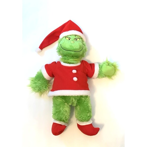 Build A Bear Grinch Christmas Plush Red Santa Suit SOUND NOT WORKING READ - Picture 2 of 15